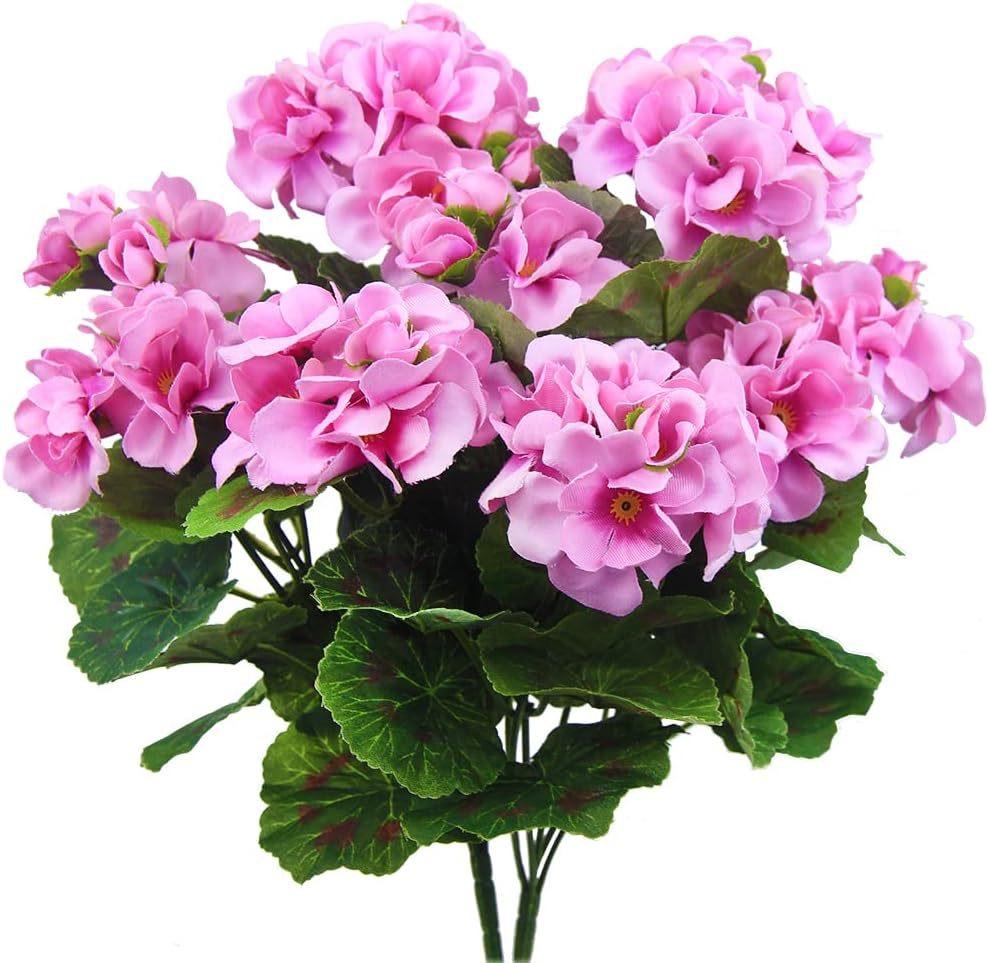 Artificial Flowers for Outdoors UV Resistant Garden Plants Bush Faux Flowers for Home Wedding Kitchen Table Centerpieces Decor AVE