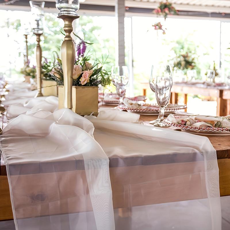 10шт Sense Of Design Hotel Bow Decoration Газовая свадебная банкетная органза для свадьбы спинка стула свадебный центр 18x275 см