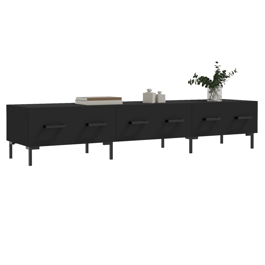 TV Stand Black 150 x 36 x 30 cm Engineered Wood