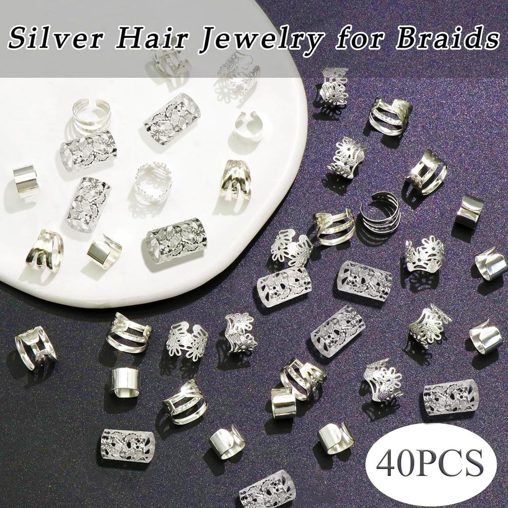 40 pieces, Crown Dirty Braid Hair Rings, Hair extensions, Hairdressing Supplies