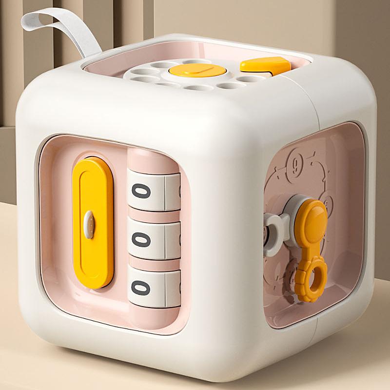 Развивающие игрушки Монтессори 6 в 1, сенсорная доска для занятий, детские практические навыки, ящик-куб, развивающие игрушки для девочек и мальчиков