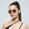 Очки 9190 Double Beam Toad Oval Frame Metal Sunglasses Women's Sunglasses Men's