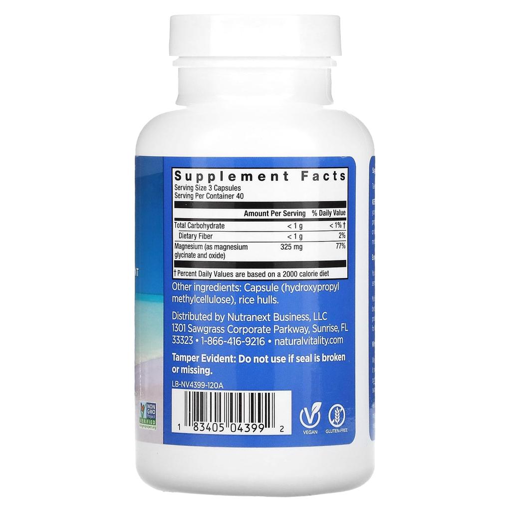 Natural Vitality CALM, Магний, 120 капсул