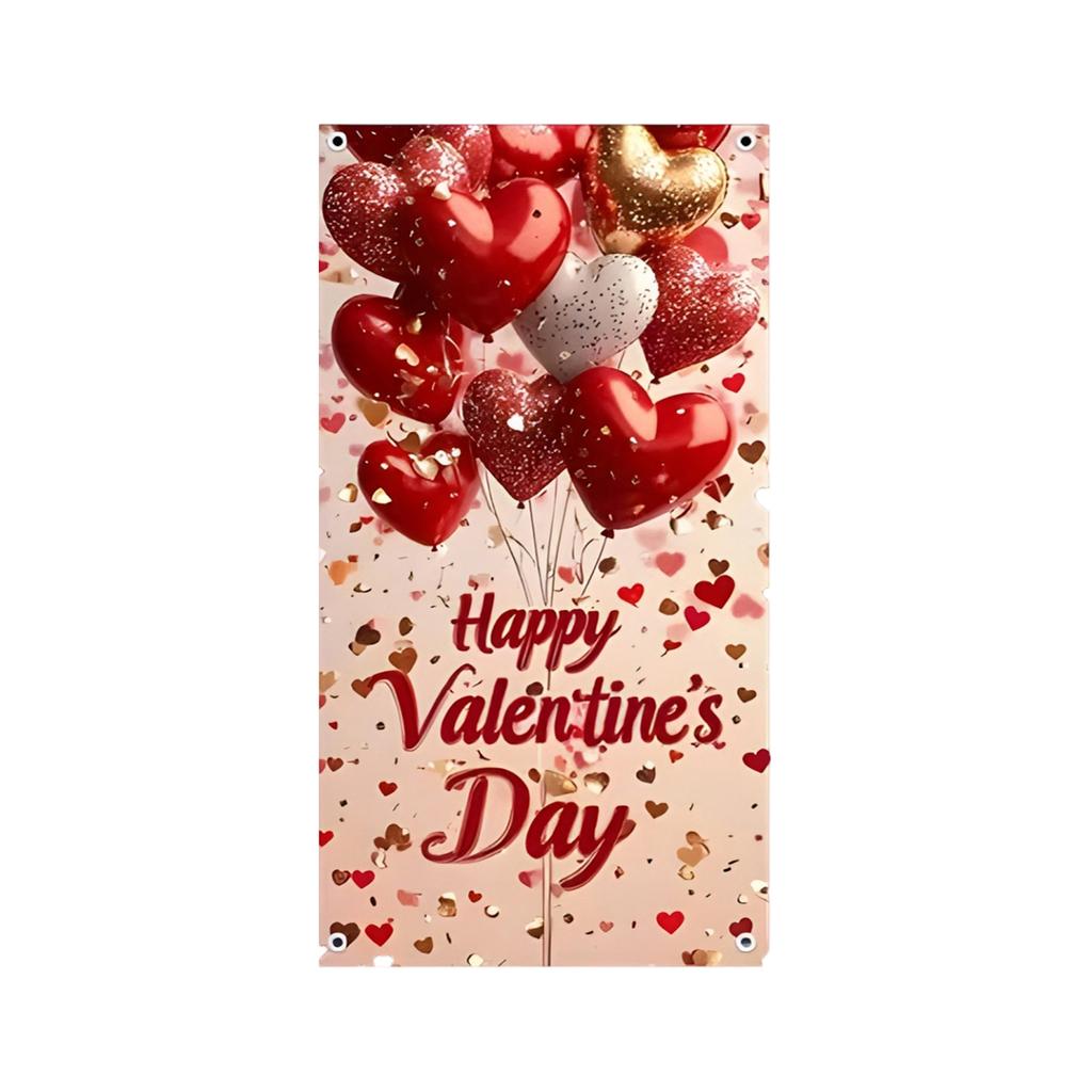Valentine's Day Door Curtain Decoration Party Atmosphere Love Hanging Flag Decoration Door Frame Door Cover