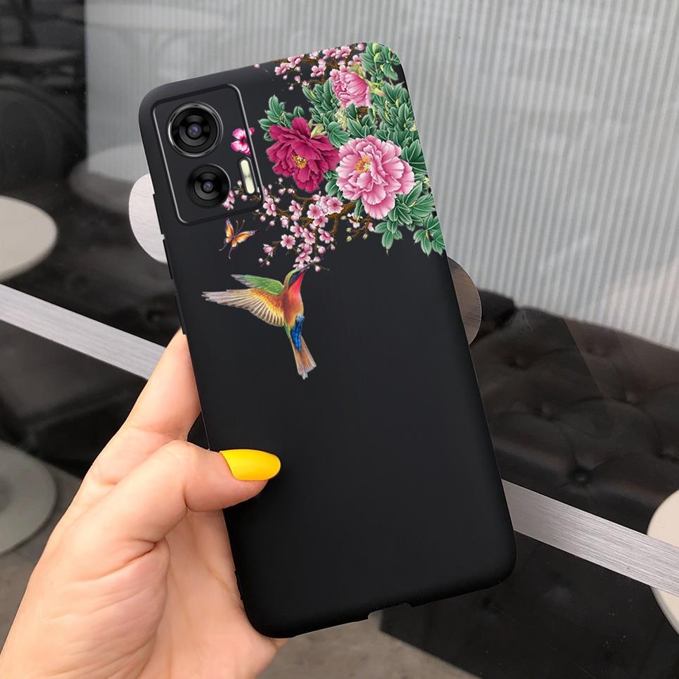 For Moto Edge 30 Neo 30 Lite Bumper Shell Flower Couple Love Heart Printing Phone Case For Motorola Edge30 Neo 30Neo Soft Capas