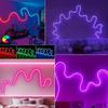 5V Неоновые светодиодные ленты с питанием от USB, синхронизация с музыкой, RGB, гибкие, водонепроницаемые, управление через приложение и Bluetooth для гейминга, домашнего декора