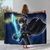 Мультяшное фланелевое одеяло Sword Art Online SAO, Ультрамягкое теплое плюшевое покрывало для дома, спальни, кровати, дивана, кемпинга, пикника, подарок