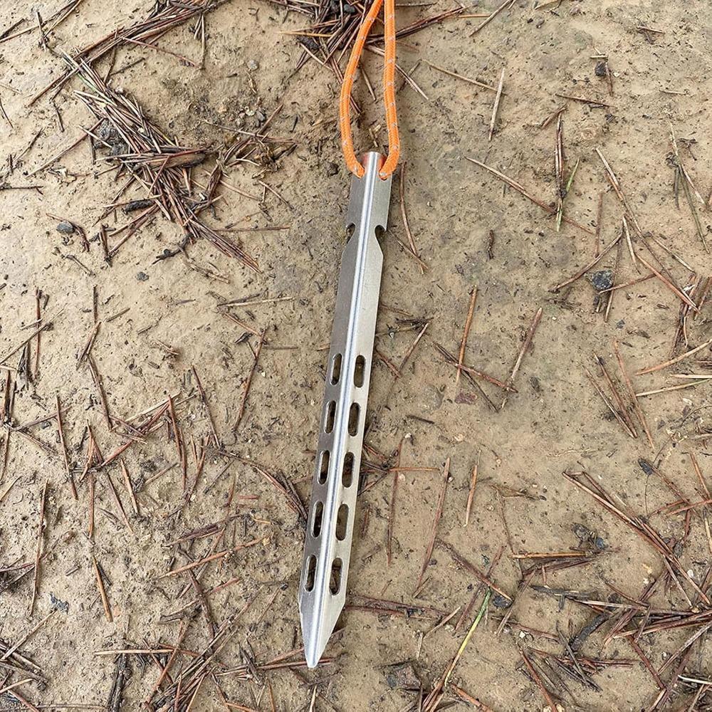 4PCS Ti Alloy Material V-Shaped Tent Pegs V-Shaped Design Ultralight Tent Pegs For Camping