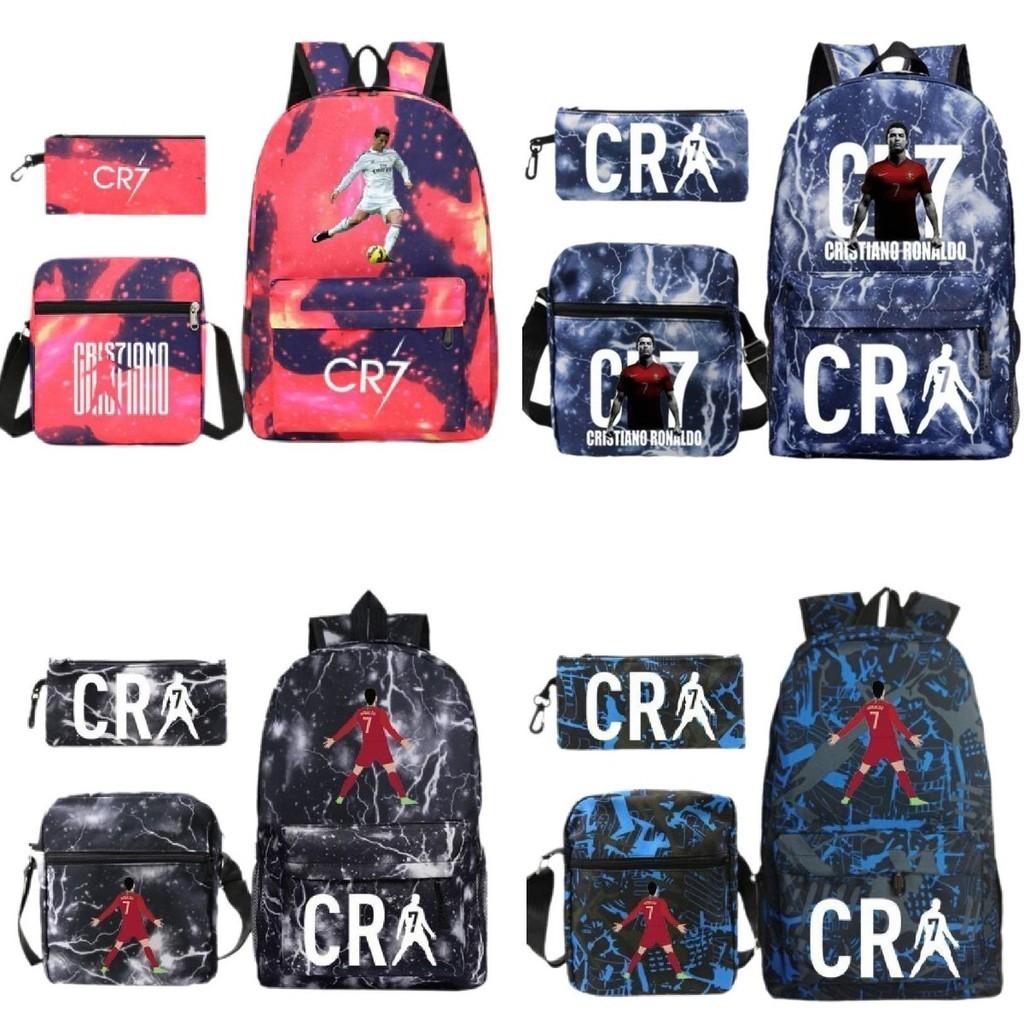 Cr7 Children's Backpack Set With Breathable Comfortable Straps And Letter Print