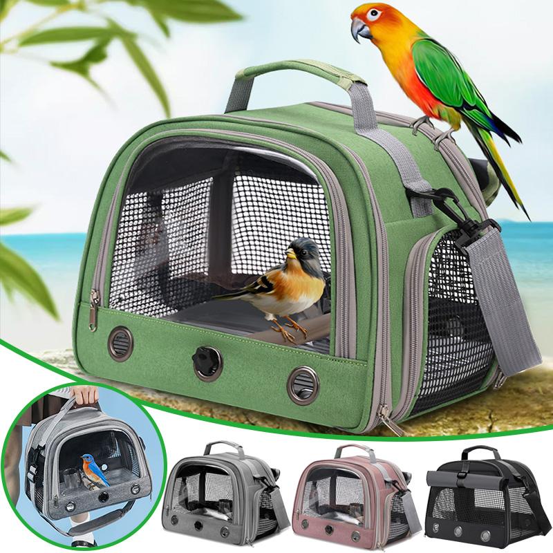 New Breathable Portable Parrot Travel Bag Comfortable with Tray Parrot Carrier Bag Large Capacity Bird Backpack Pet Supplies