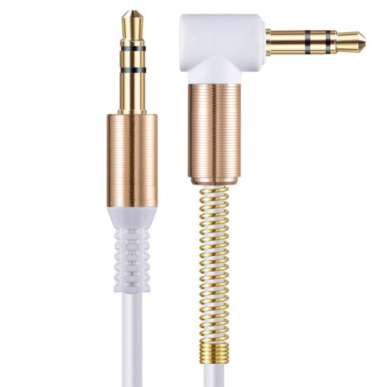 Аудиоадаптерный кабель 3,5 мм штекер прямой к угловому для телефона MP3 автомобильной колонки