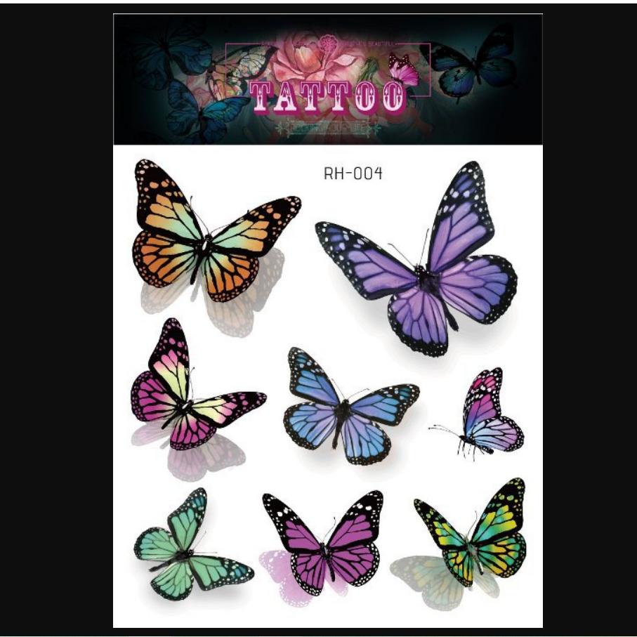 Новая водонепроницаемая 3d татуировка бабочки с макияжем, милые татуировки, модные татуировки, наклейки