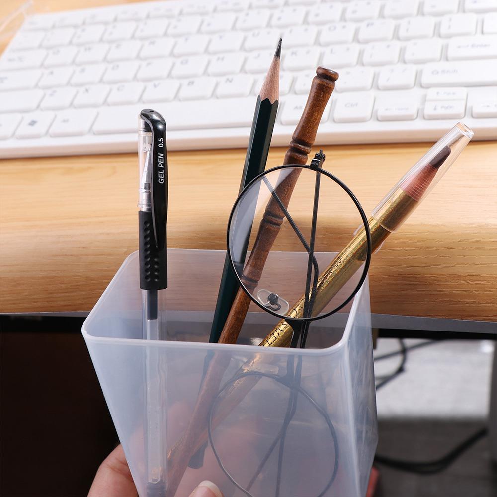Large Capacity Wall Mount Pen Pencil Holder Transparent Stationery Organizer Student