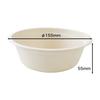 ECO&BASIC Paper Plates and Bowls, Medium, 15cm (approx. 630ml), Pack of 50, Disposable, Microwave-Safe, Made with Unbleached Bagasse, Stylish, Stain-R