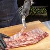 BBQ Rib Skinner Rib Membrane Remover Stainless Steel Tool, Kitchen Grill Gadget for Rib Prep for Chef Easy Membrane Removal