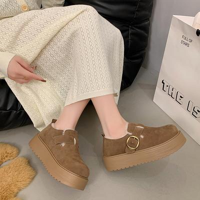 Женские зимние теплые меховые ботинки большого размера на толстой мягкой подошве, утепленные подкладкой, ботильоны до щиколотки, нескользящие, для хайкинга, спортивные, хлопковые ботинки