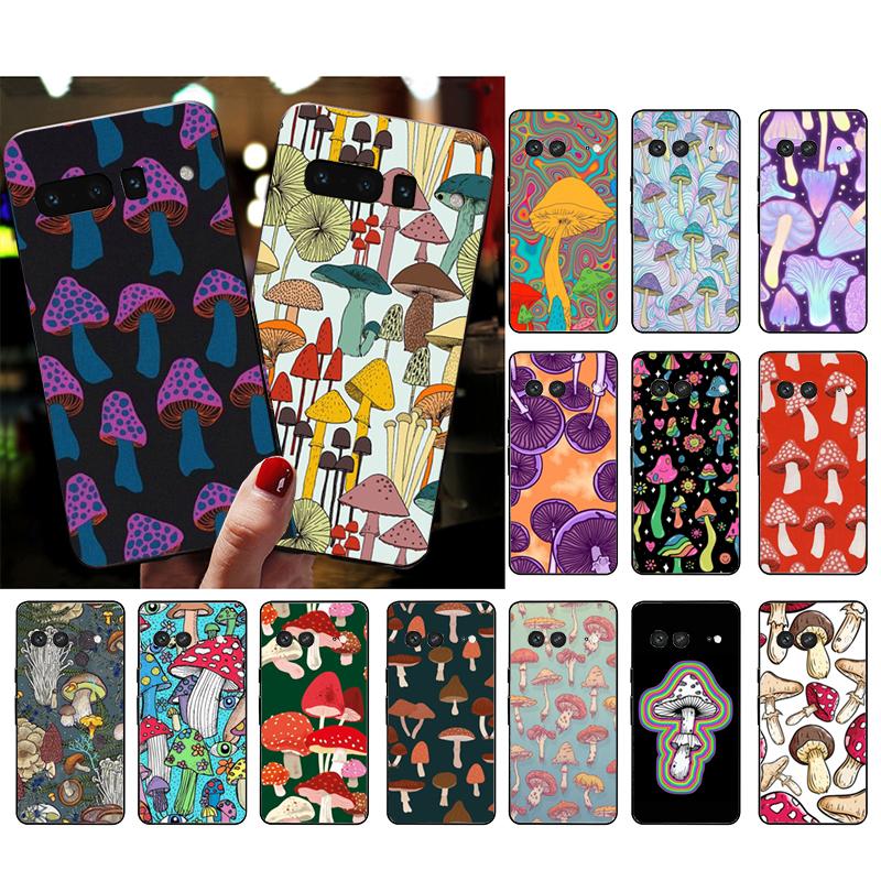Phone Case for Google Pixel 10 9 Pro XL 9A 8 7 6 Pro Pixel 8A 7A 6A Pixel 8 7 6 5 Mushrooms Case