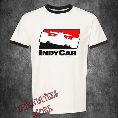 Чемпионат по гонкам Indy Car Мужская футболка-рингер Черная Размер от S до 3XL