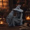 3D-печатная статуэтка ведьмы с вороном, готический стиль, скульптура птицы и девушки, скульптура ведьмы, вечеринка на Хэллоуин