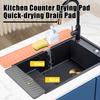 Silicone Drain Pad Faucet Mat Quick Mat Drying Soap Sink Anti-Slip Spill-Proof Countertop Protector