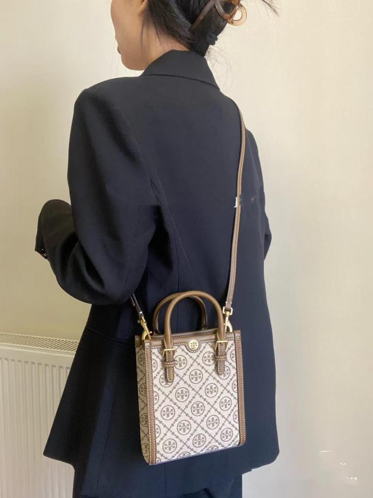 TB Mini Monogram Music Sheet Canvas Tote - Fashionable Handbag & Crossbody Bag for Women