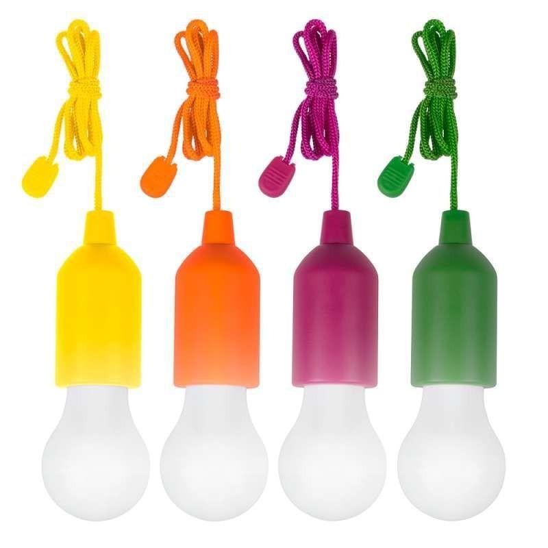 Red Blue Green Black White Orange Yellow Pink Pull Cord Camping Light Led Outdoor Camp Lamp