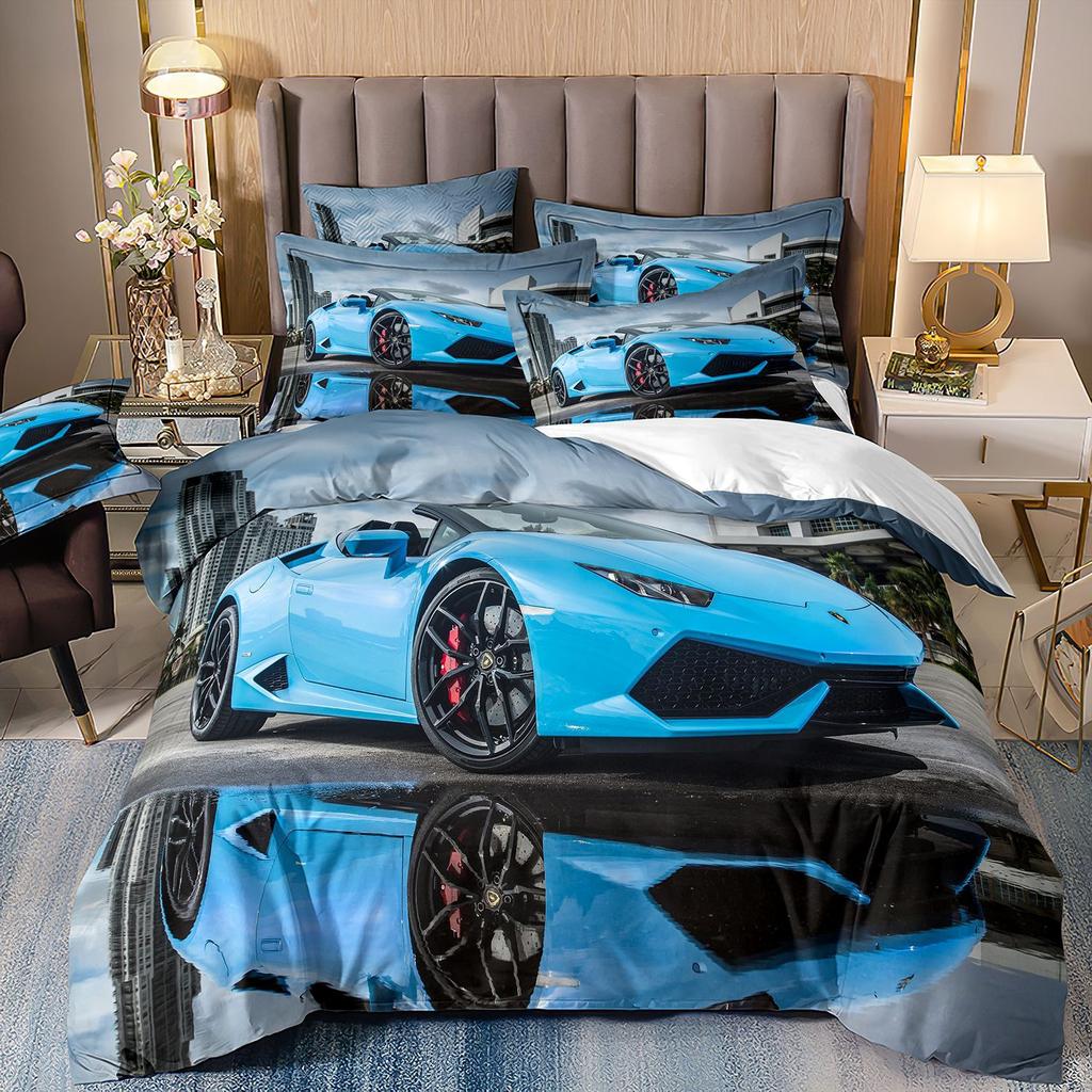 Sports Car Bedding 3D Digital Printing Two-Piece Quilt Set Three-Piece Home Textile