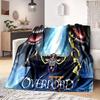 3D Print Overlord Anime Blanket Soft Sofa Cover Throw Blanket Fleece Tapestry Lightweight Warm Bed Blankets for Bedroom Couch