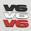 3D Металлический Логотип Стиль Автомобиля Значок V6 Задний Багажник Крыло Боковое Эмблема Наклейки Для Автомобиля Мотоцикла Грузовика Внедорожника Авто Аксессуары