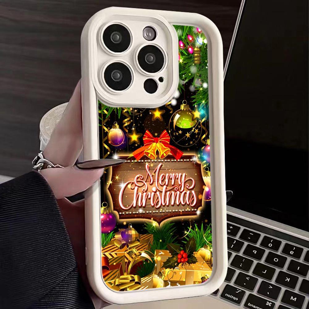 Ae113 Merry Christmas art Santa design art Чехлы для телефонов Samsung A54 A05s A55 A53 A15 S23 S24 Ultra S25 Plus A35 Angel Eye Ladder Защитный чехол