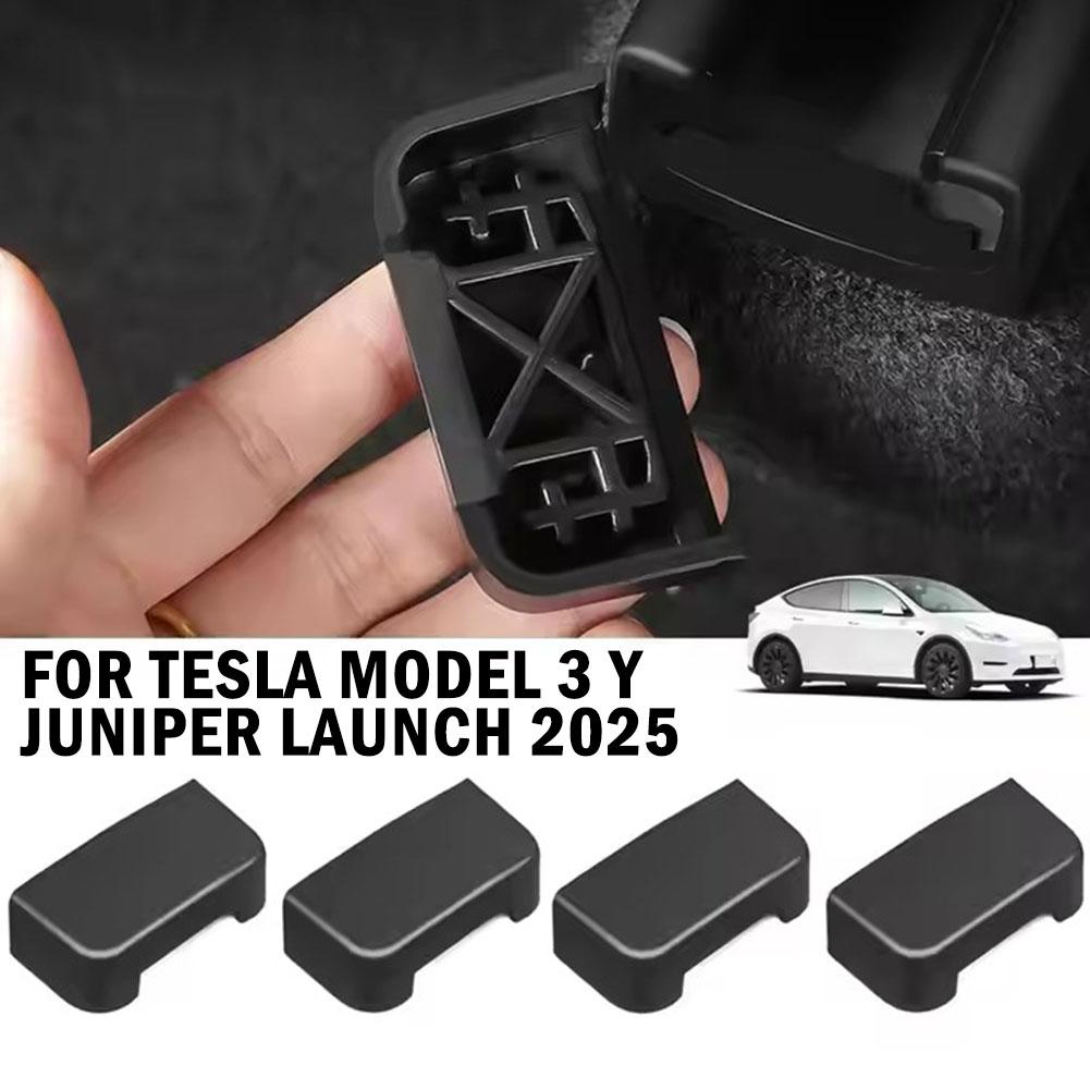 4 шт. Защитные накладки на салазки сидений для Tesla Y Juniper Аксессуары 2025 Передние Задние Торцевые Детали Защитные Коврики для Защиты от Скольжения Заднего Сиденья