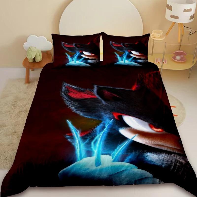 Sonic Cool Duvet Cover Set Bedding Set Comforter Cover for Bedroom Home Decor Children Teens Birthday Gifts