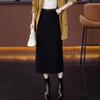 Luxurious Woolen A-Line High-Waisted Skirt - Women's Autumn/Winter 2025 Collection