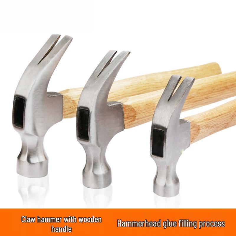 Mini Household Claw Hammer with Wooden Handle - Special Steel for Woodworking and Nail Striking