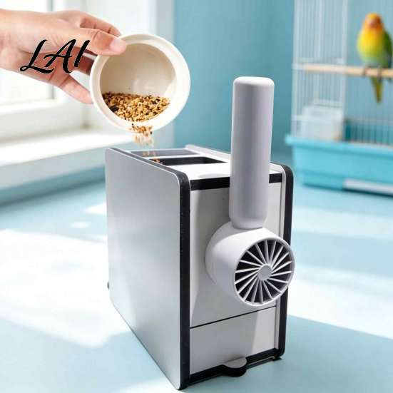 Birdseed Shelling Machine Rechargeable Shell Separator Electric Husk Remover with Adjustable Wind Speed Bird Food Separator Portable Fan Sieve
