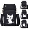 Women's Mini Phone Bag Cartoon Cat Print Purse and Handbag Anime Animal Kitten Men's Tote Bag Small Crossbody Bag