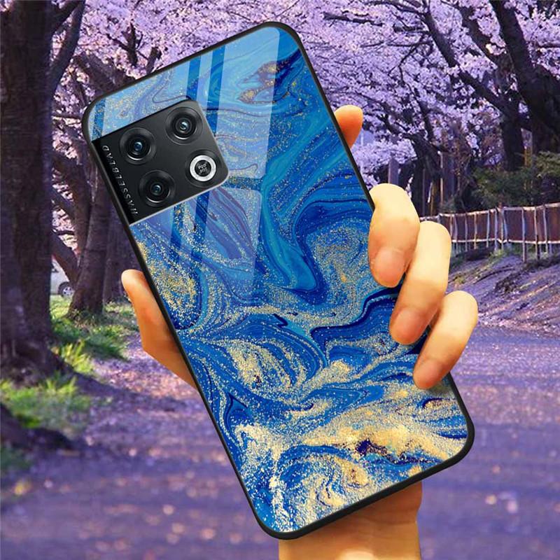 For OnePlus 10 Pro 5G Case 6.7'' Tempered Glass Starry Marble Hard Back Cover for One Plus 10Pro Funda Capa Oneplus10pro Coque