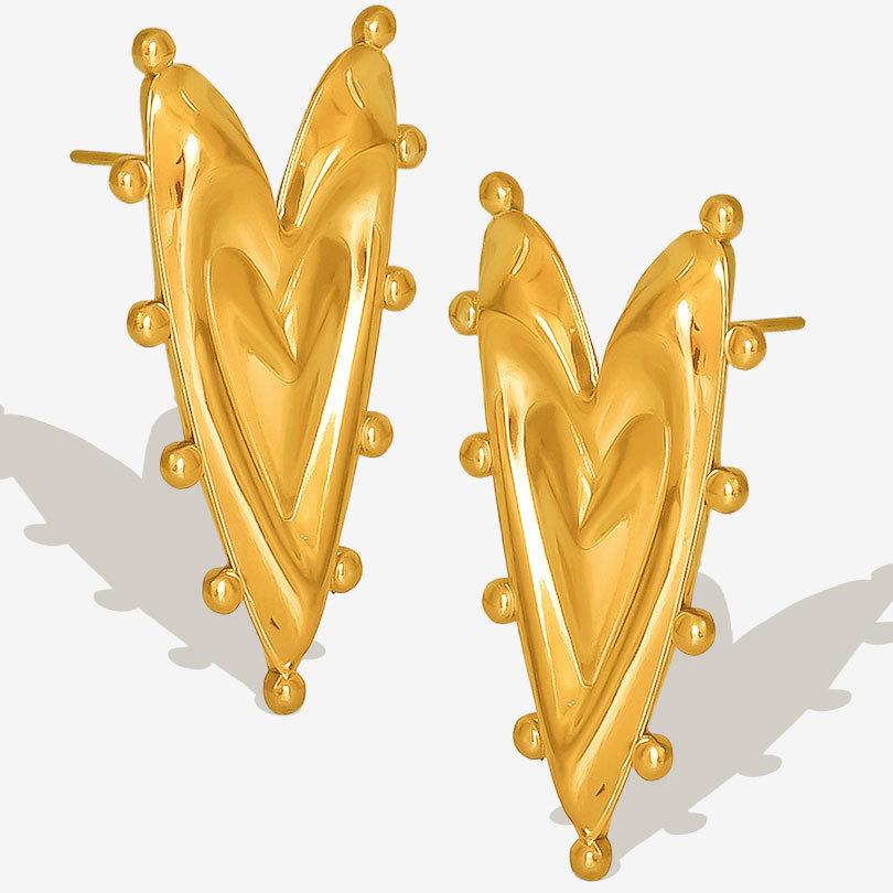 Ретро Геометрические Женские Серьги в Форме Сердца с Неправильным Дизайном в Форме Сердца, Свадебные Украшения, Подарочные Аксессуары.