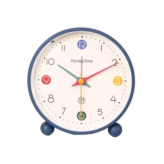 Yousheng Analog Alarm Clock with Night Light Non-Ticking Silent Battery Operated Bedroom Desktop Digital Quartz Clock Children Students Birthday Gift