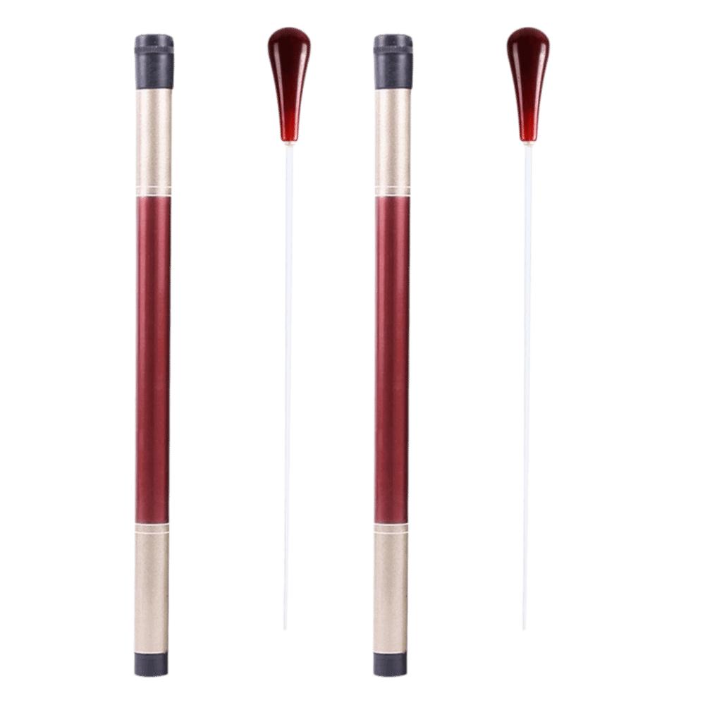 2Sets Red Conducting Baton Plastic Baton Professional Music Baton For Symphony Orchestra