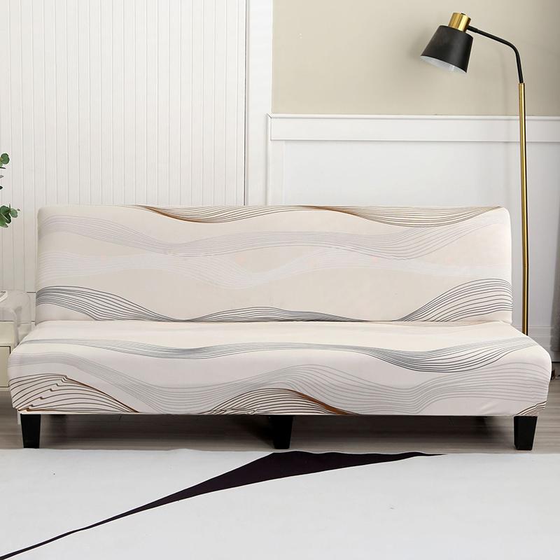 Чехол на футон без рукавов с цветочным принтом, эластичный чехол на диван-кровать, защитник мебели без подлокотников с эластичным низом, 1 шт.