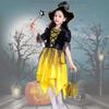 Halloween Party Costumes Dress Girls Kids Cosplay Carnival Witch Costume Pumpkin Bag Hat Wand
