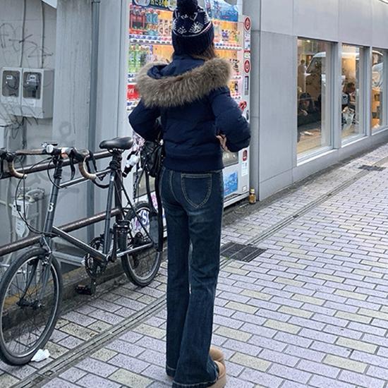 Женская зимняя хлопковая куртка с капюшоном и меховым воротником в американском ретро-стиле, толстая, теплая и холодостойкая, короткая куртка-хлебница