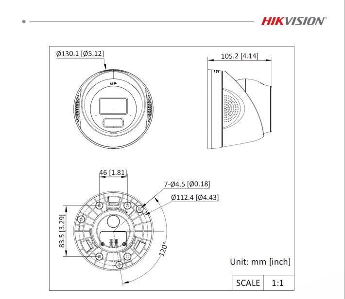 Hikvision 6MP Ultra Full Color 2.0 POE Turret Camera with Two-Way Audio