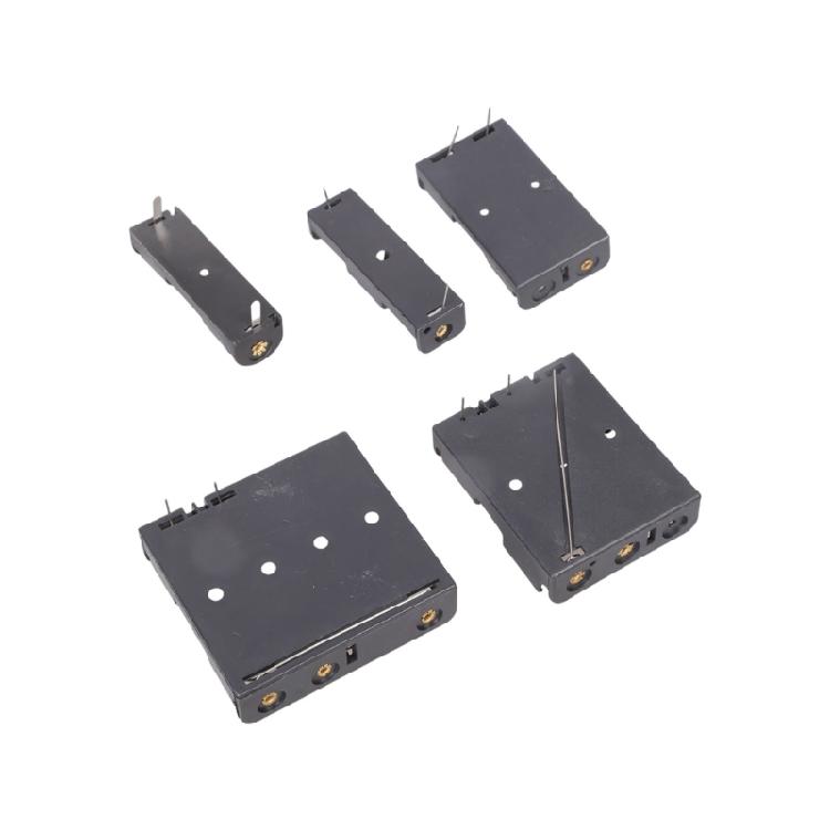 Heavy Duty 2A Battery Holder With Solderable Contacts Plastic Metal Hybrids Construction For Prolonged Use