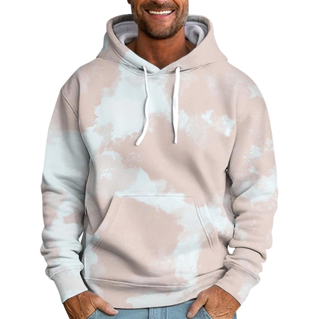 Men's Loose Printed Hooded Sweatshirt Men's Casual Fashion Sports Sweatshirt