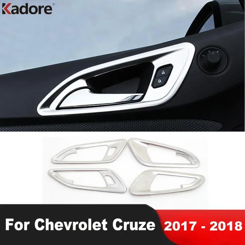 Автомобильная внутренняя накладка на ручку двери, чаша, отделка Для Chevrolet Cruze 2017 2018 Нержавеющая сталь, аксессуары для внутренней отделки