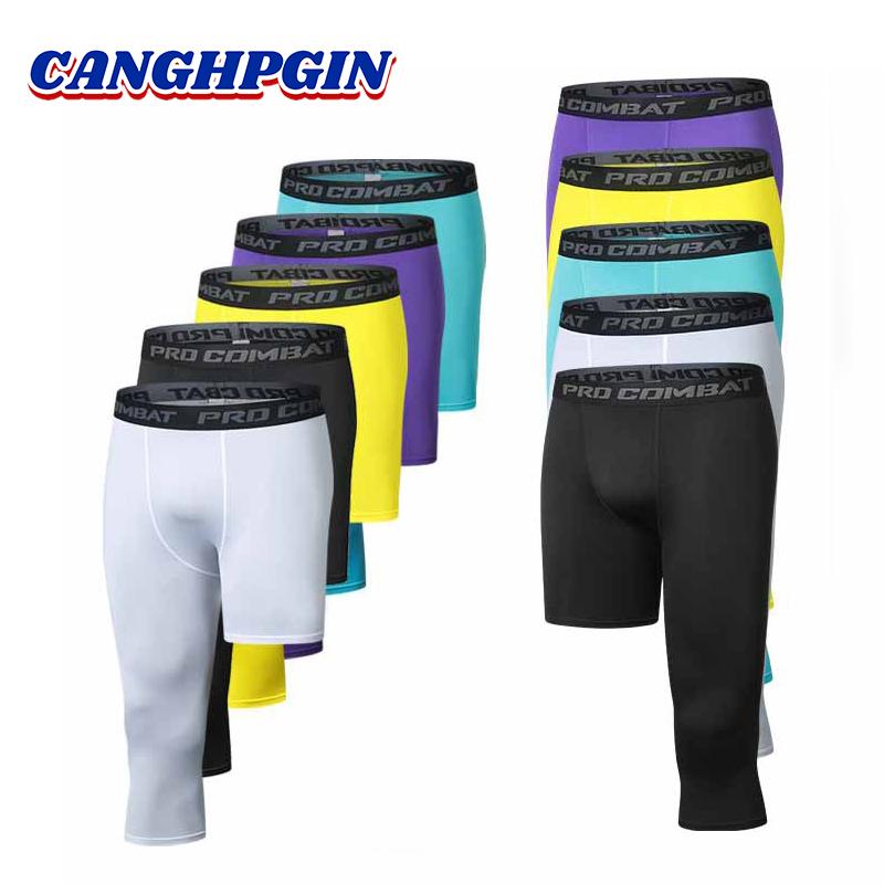 Спортивные быстросохнущие брюки длиной 57 для мужчин, леггинсы с одной штаниной, леггинсы для баскетбольных тренировок, брюки для бега и фитнеса