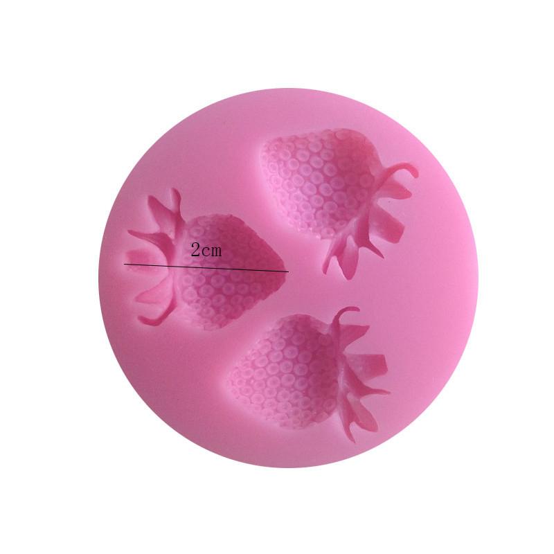 Силиконовая форма для фруктов и клубники с тремя отверстиями Инструменты для сахарных изделий Формы для помадки Фруктовые шоколадные формы для тортов Инструменты для украшения