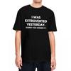 Vintage T-Shirt Introvert Cotton T Shirts Funny Sayings Trendy Cool Tshirt for Men Summer Awesome Casual Short Sleeves Tops